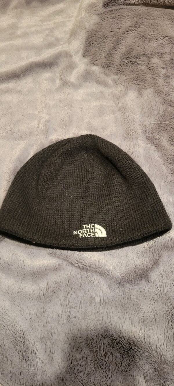 The North Face Black Knit Beanie Winter Hat One Size Ski Snowboard Logo Outdoor